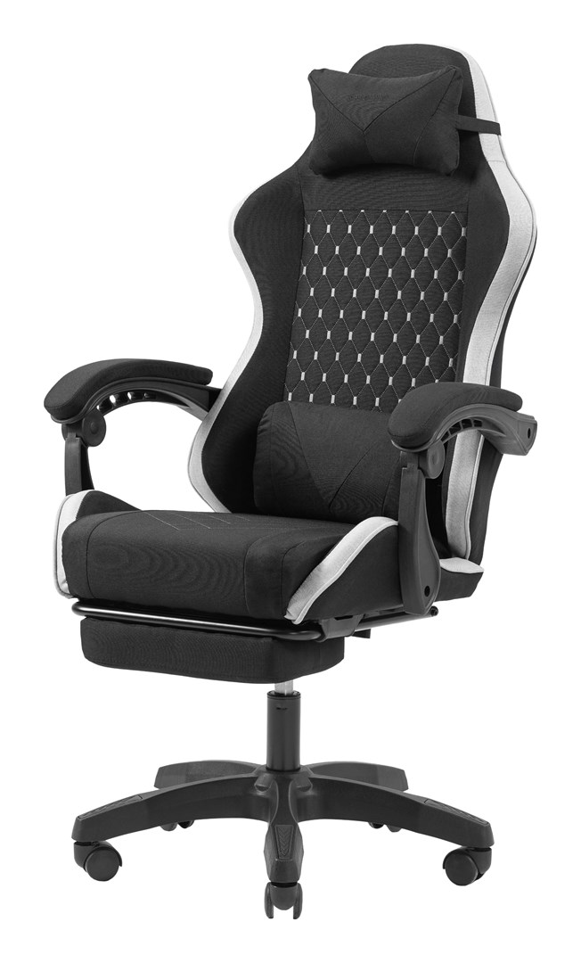 Mars Gaming MGC-X Fabric PC-gamestoel Gecapitonneerde zitting Zwart, Wit