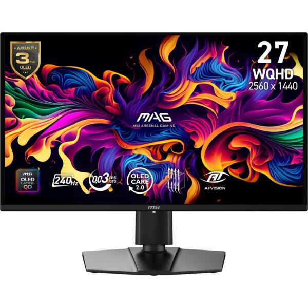 MSI MAG 274QP QD-OLED X24 computer monitor 67,3 cm (26.5") 2560 x 1440 Pixels Wide Quad HD Zwart