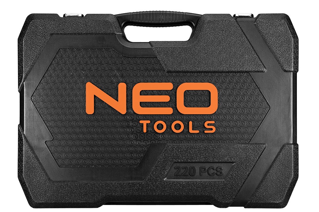 NEO TOOLS doppenset 1/2", 1/3", 220-delig, satijn