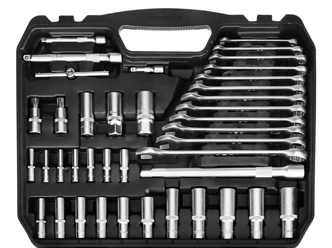 NEO TOOLS doppenset 1/2", 1/3", 220-delig, satijn