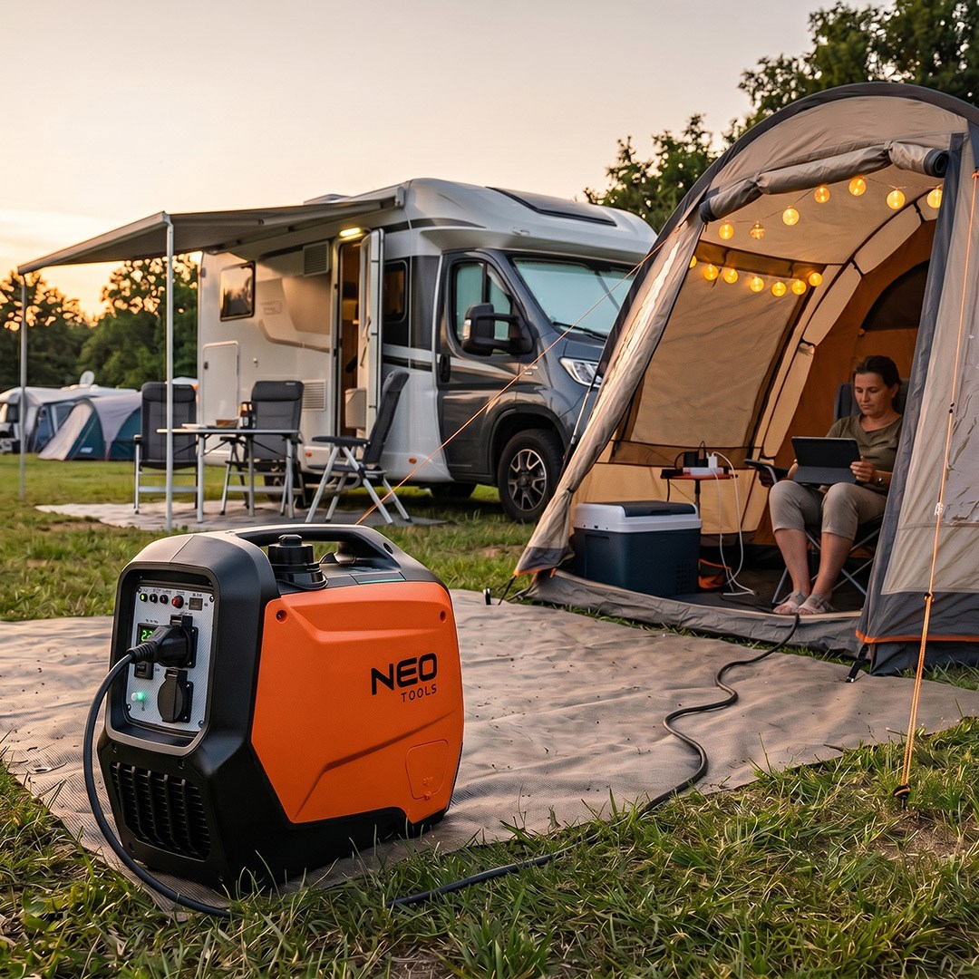 NEO TOOLS invertergenerator 3200 W, oranje/zwart