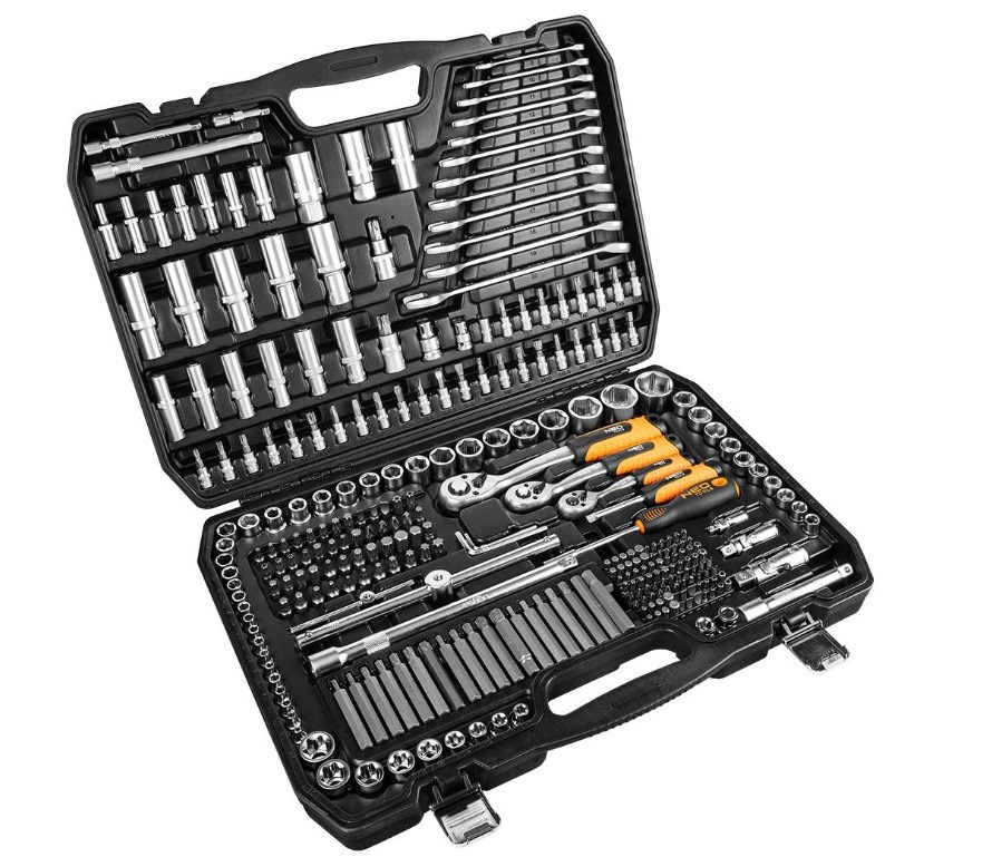NEO Tools steeksleutelset 300 stuks 1/2",3/8", 1/4"