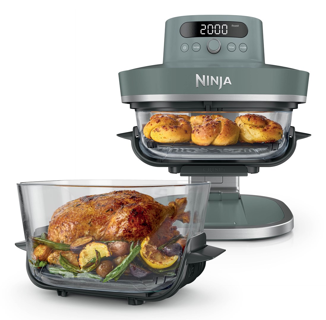 Ninja CRISPi PRO 7-in-1 Enkel 5,7 l Vrijstaand 2050 W Heteluchtfriteuse Grijs, Transparant