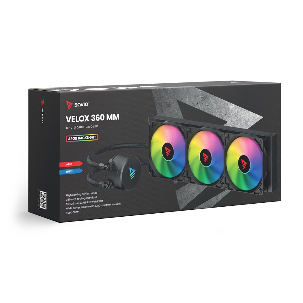 SAVIO VELOX 360mm Vloeistofkoeling voor CPU met ARGB