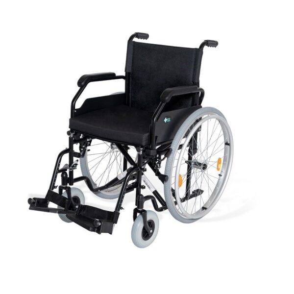 Stalen rolstoel REHA FUND RF-1/42/PU/CZA-624/PU, zwart