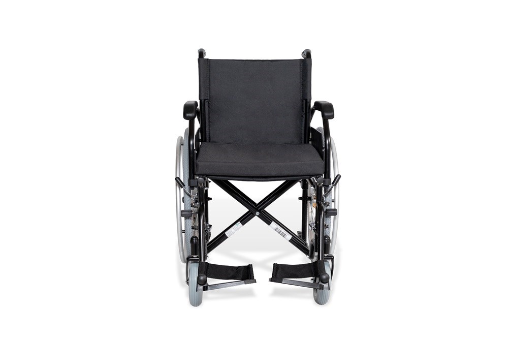 Stalen rolstoel REHA FUND RF-1/42/PU/CZA-624/PU, zwart