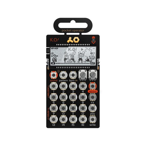 Teenage Engineering PO-33 K.O! - draagbare synthesizer, zwart