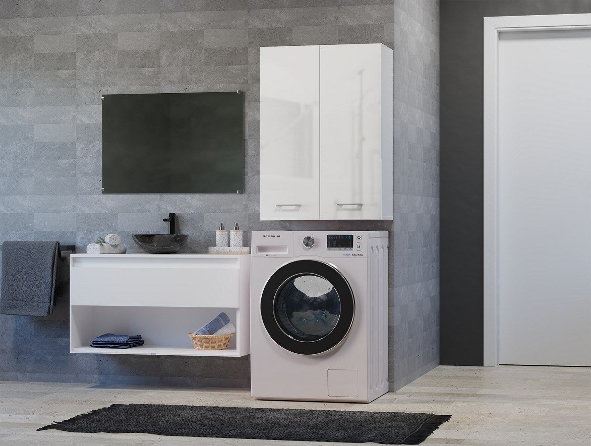 Topeshop POLA MINI DD BPOŁ opbergkast voor de badkamer Wit