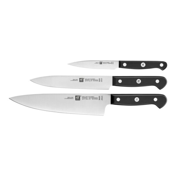 ZWILLING 36130-003-0 Set de 3 Couteaux, Acier Inoxydable, Noir, 34 x 14 x 3 cm 3 stuk(s) Messenset