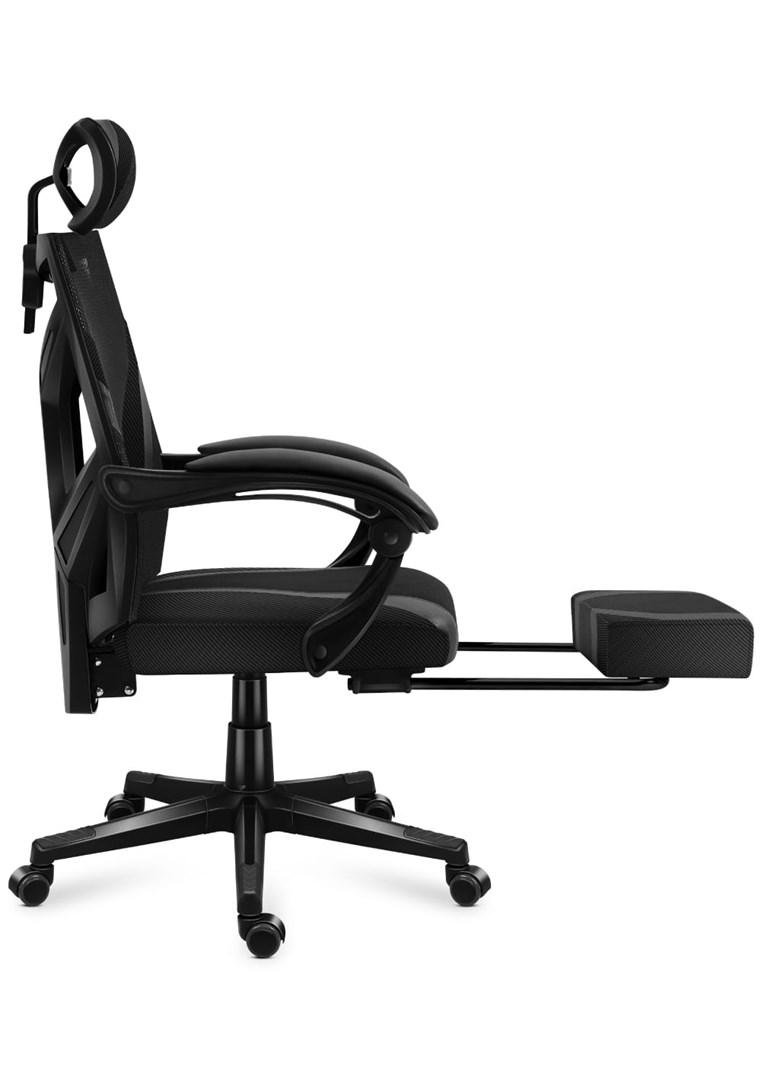 HUZARO COMBAT 5.0 BLACK GAMING STOEL