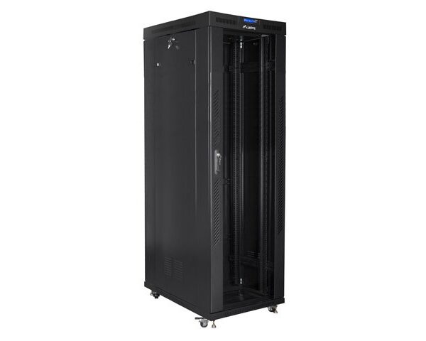 LANBERG VRIJSTAANDE RACKKAST 19" 42U 800x1000 ZWART, GLAZEN DEUR