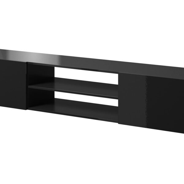 RTV kast SLIDE 200K 200x40x37 cm alles in glanzend zwart
