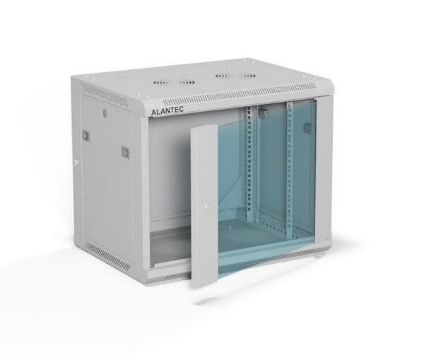 ALANTEC Stellingkast 19" 9U 600x450, Grijs FLAT PACK