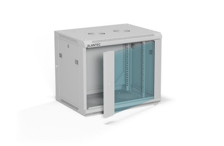 ALANTEC Stellingkast 19" 9U 600x450, Grijs FLAT PACK