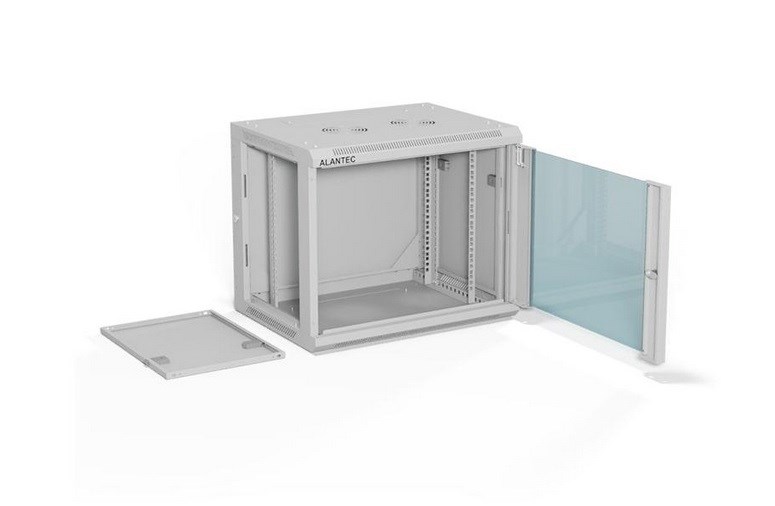 ALANTEC Stellingkast 19" 9U 600x450, Grijs FLAT PACK