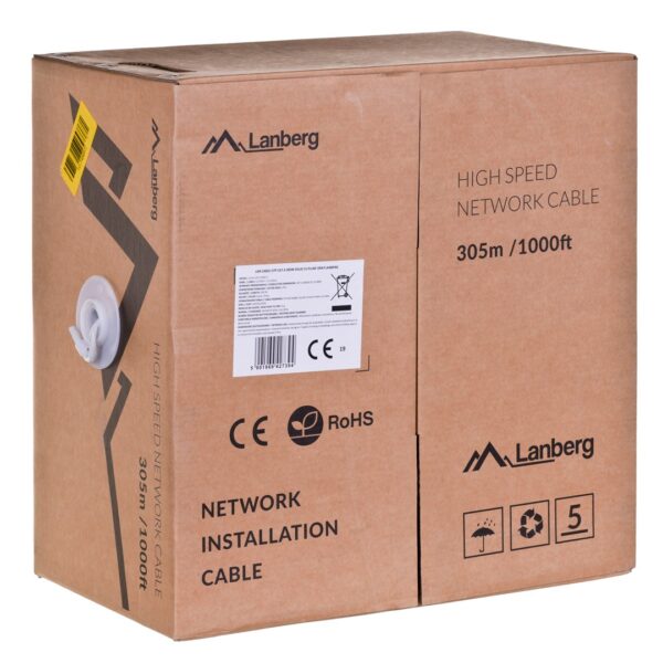 Lanberg LCU6-12CU-0305-S netwerkkabel 305 m Cat6 U/UTP (UTP) Grijs
