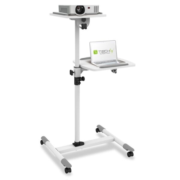Techly ICA-TB TPM-6 multimediawagen & -steun Wit Multimediatrolley