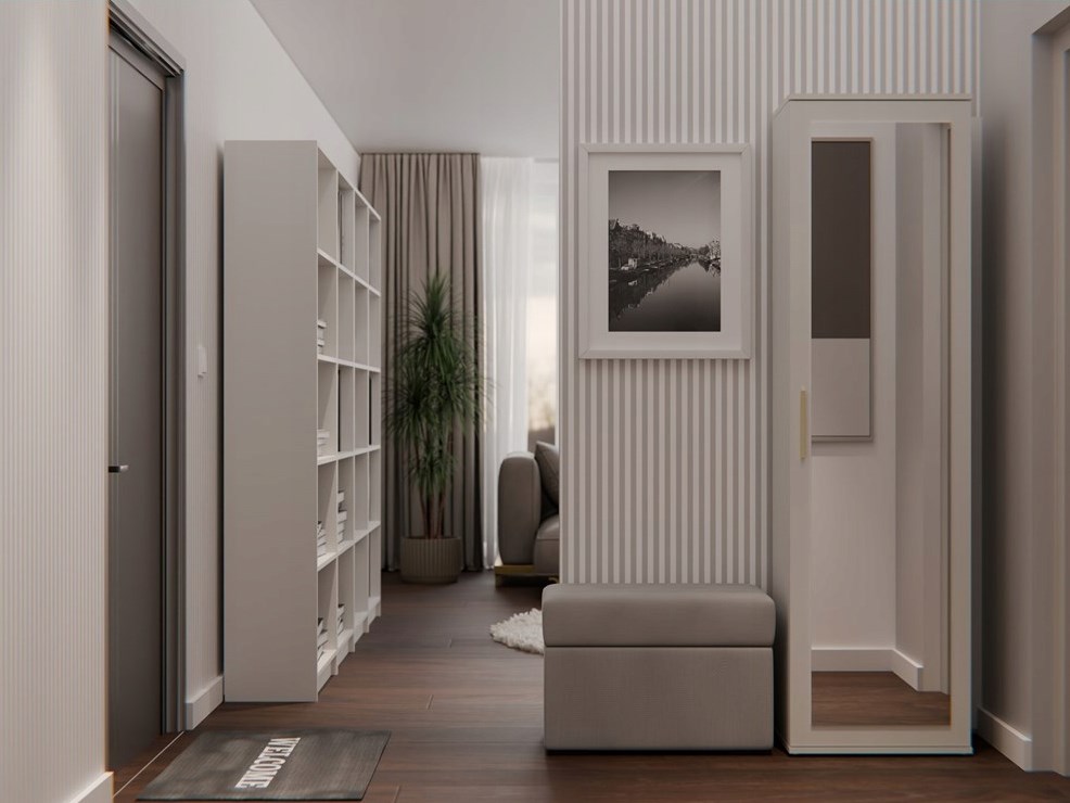 DUO KAST KASJMIERKLEURIGE SET