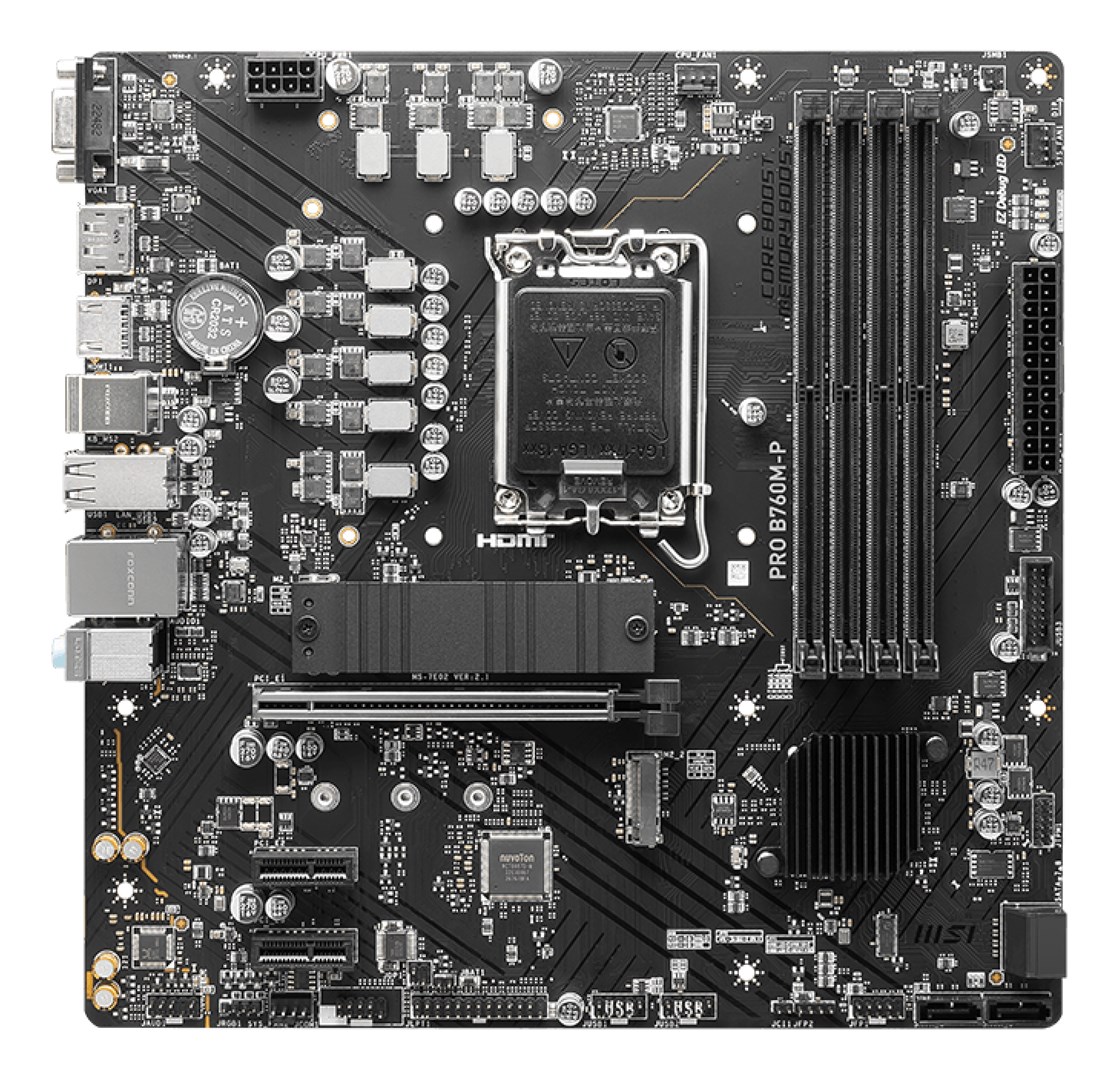MSI PRO B760M-P moederbord Intel B760 LGA 1700 micro ATX