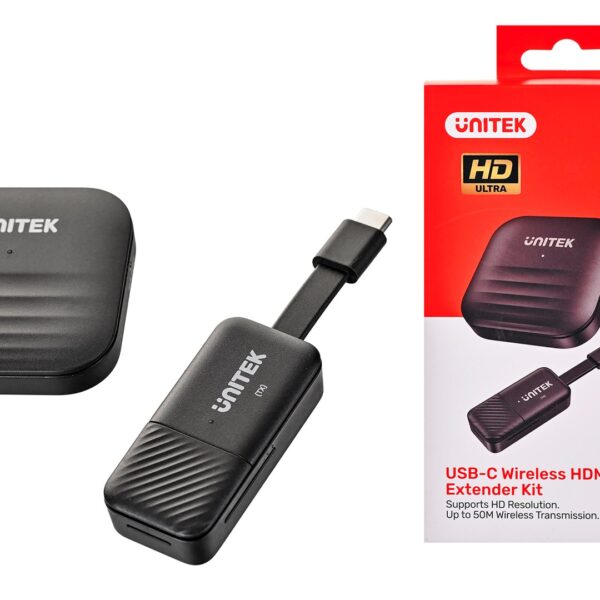 UNITEK V1184A01 audio/video extender AV-zender & ontvanger Zwart