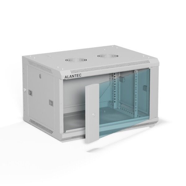 ALANTEC Stellingkast 19" 6U 600x450, Grijs FLAT PACK