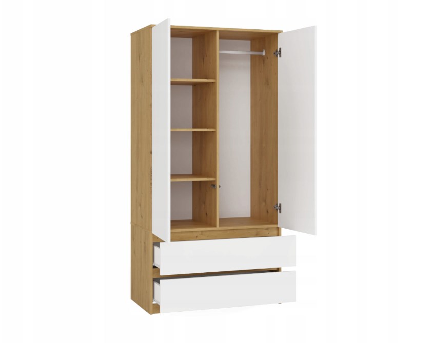 Kast MALWA SS-90 eiken artisan/wit