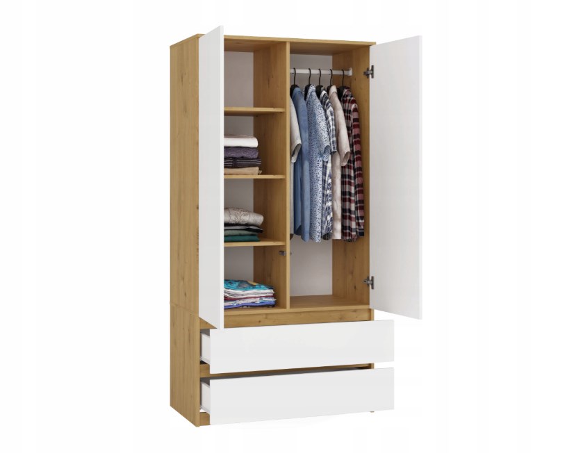 Kast MALWA SS-90 eiken artisan/wit