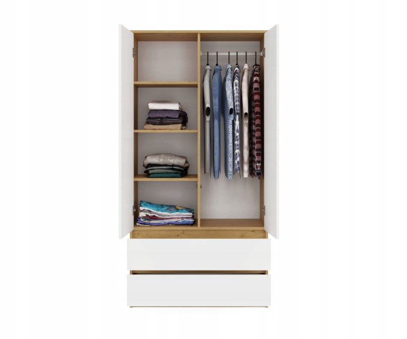 Kast MALWA SS-90 eiken artisan/wit