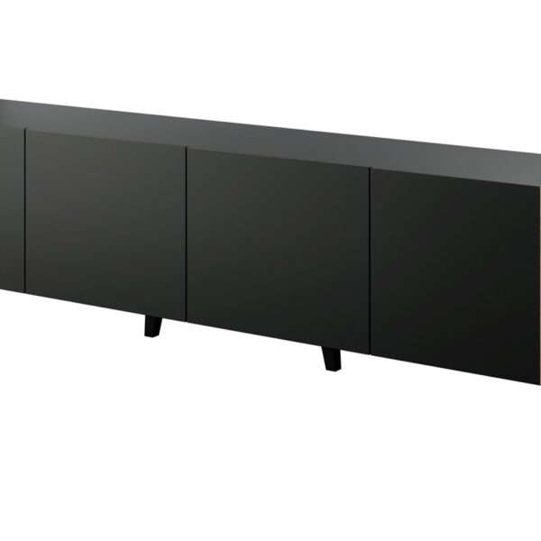 TV kast FARO 200x42x52 zwart mat + eiken ambachtelijk