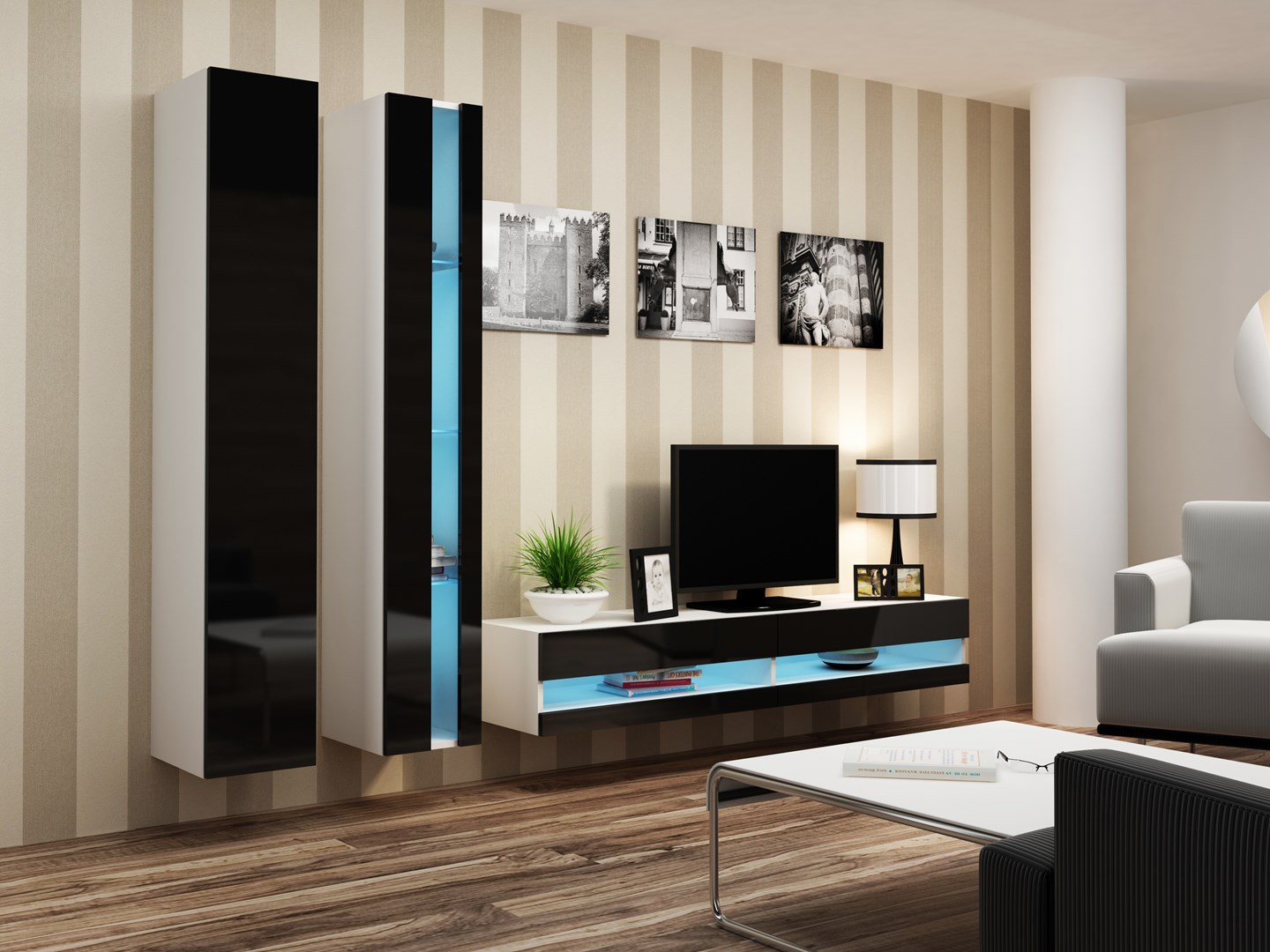 Cama RTVVIGO140N b/c TV meubel & entertainment center 2 schappen