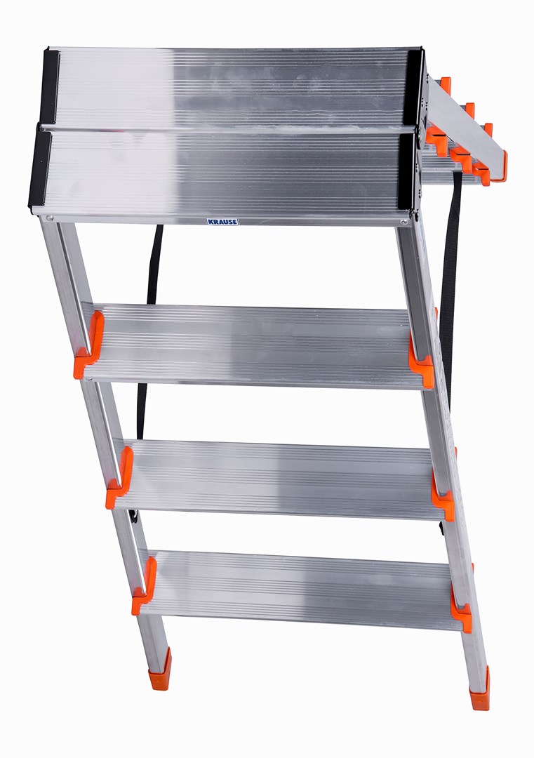 Krause Dopplo Dubbelzijdige trapladder Zilver
