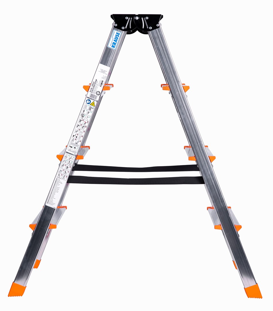 Krause Dopplo Dubbelzijdige trapladder Zilver
