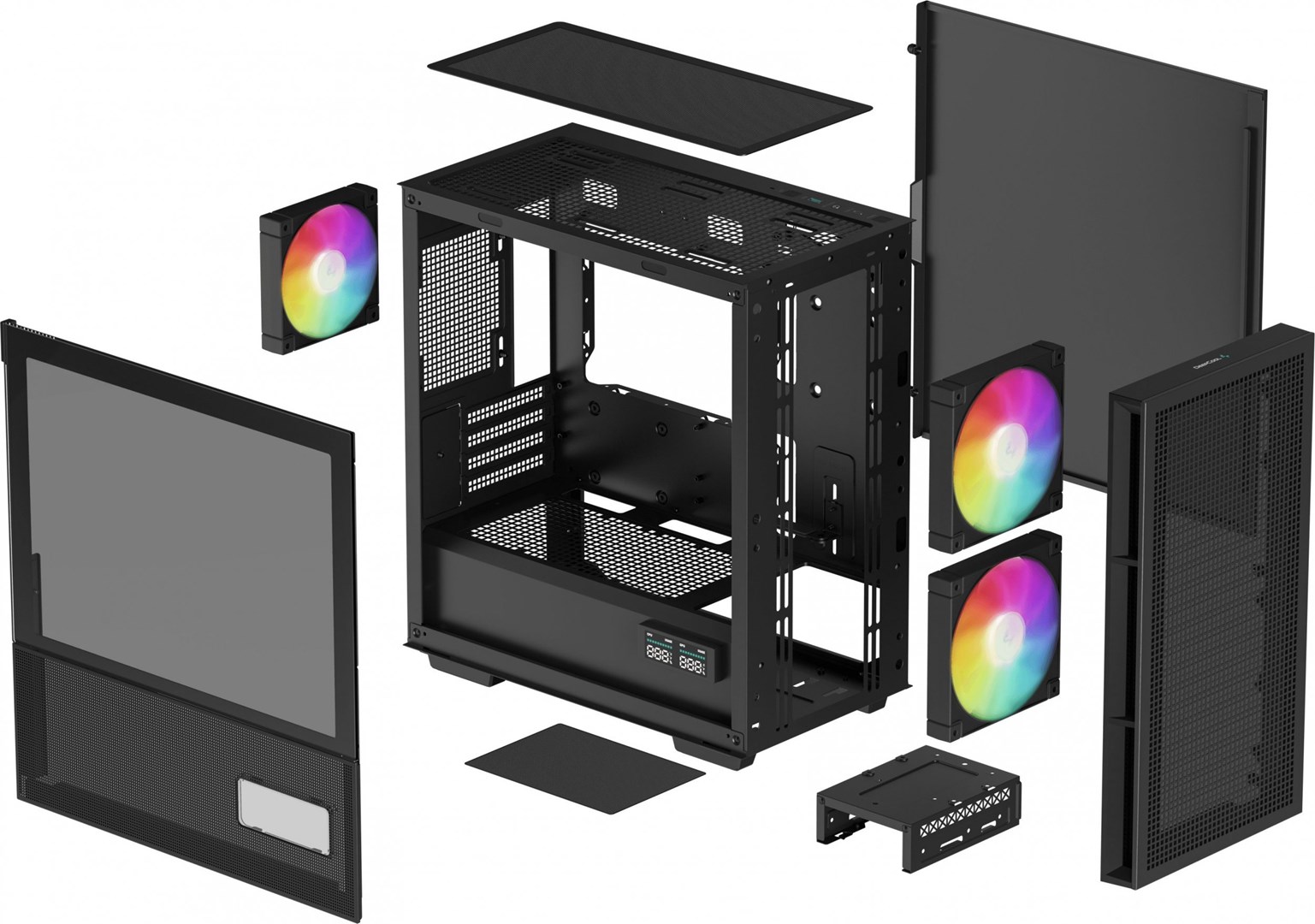 DeepCool CH360 DIGITAL Micro Tower Zwart