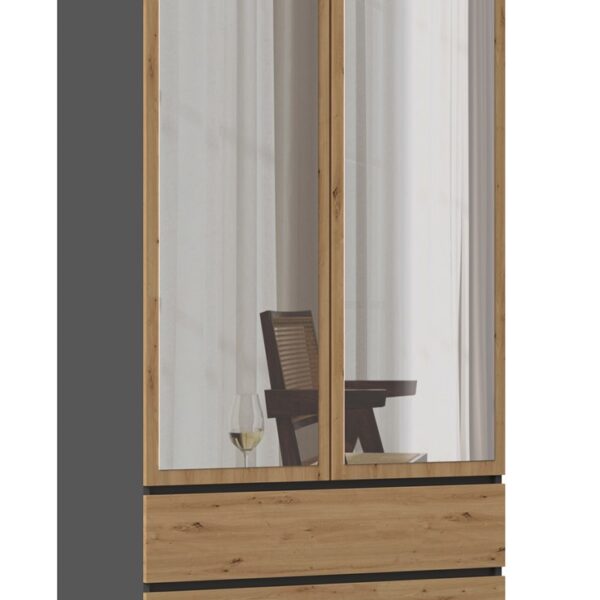 Topeshop SZAFA MALWA AN/AR L Kledingkast & kast voor slaapkamer 5 schappen 2 deur(en) Garderobe