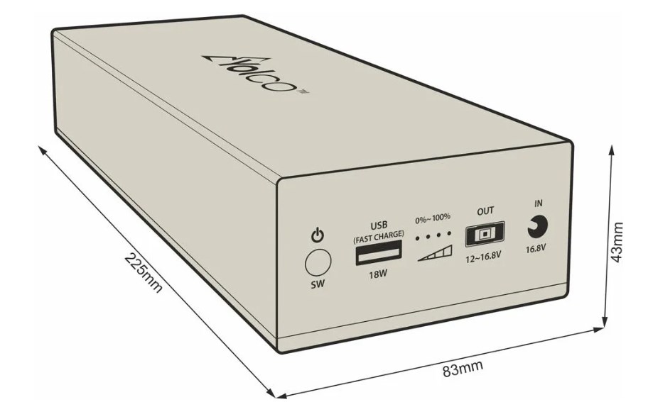 Externe batterij powerbank voor Yolco CSX5 koelkasten