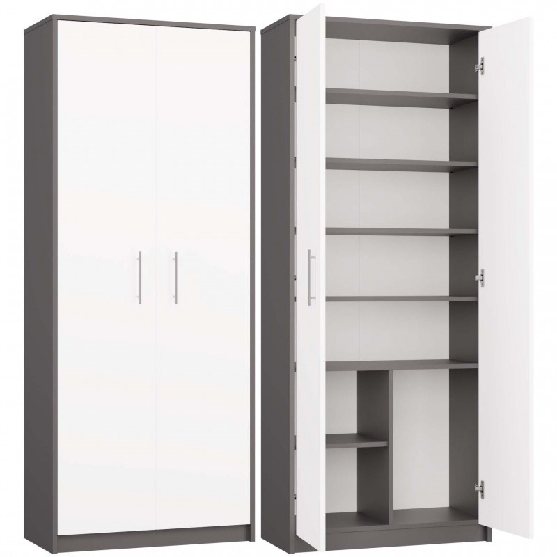 GESLOTEN REK OLIV 2D ANTHRACITE/WIT SET