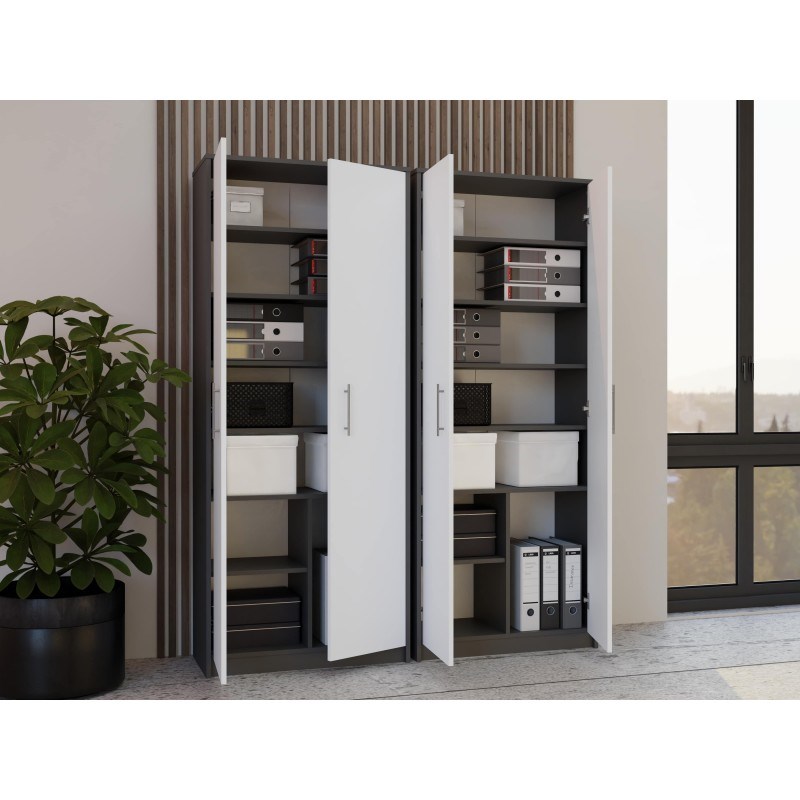 GESLOTEN REK OLIV 2D ANTHRACITE/WIT SET