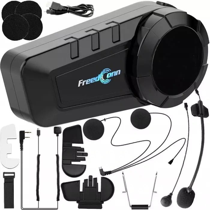 Motorfiets intercom FREEDCONN KY-PRO SINGLE Zwart