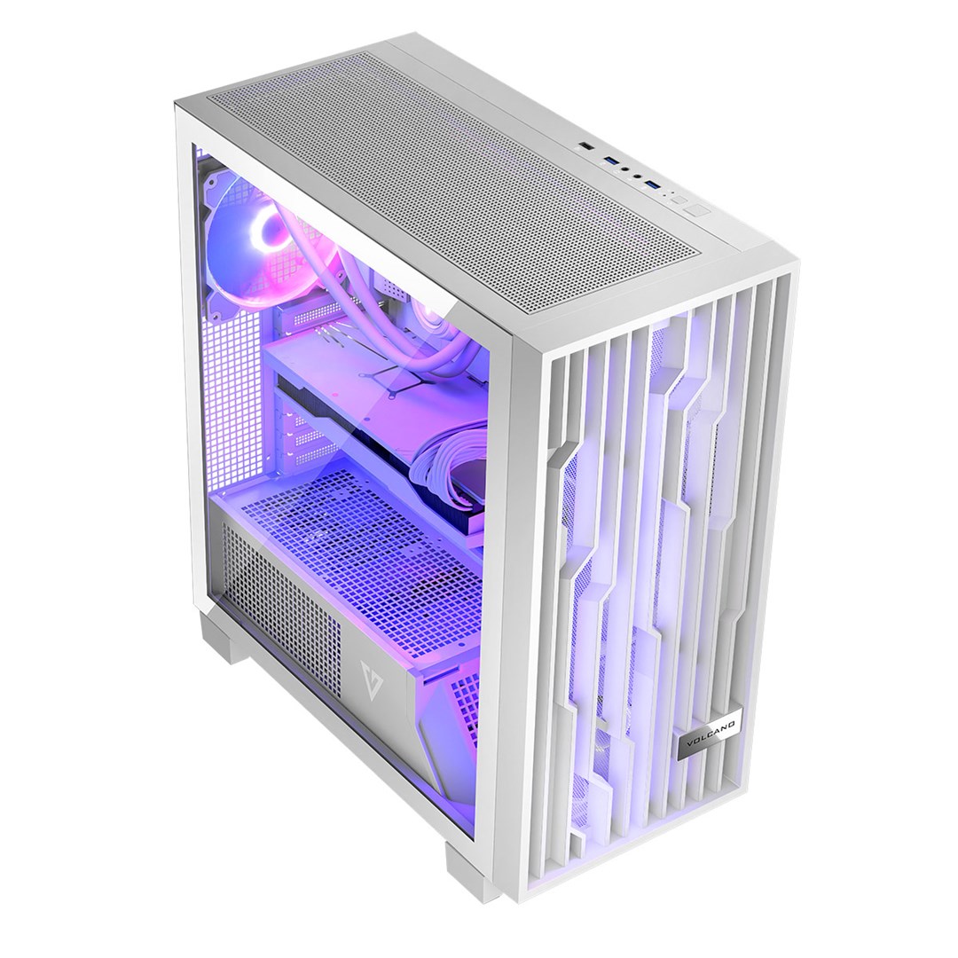 MODECOM computerkast VOLCANO PERUN APEX ARGB MIDI White