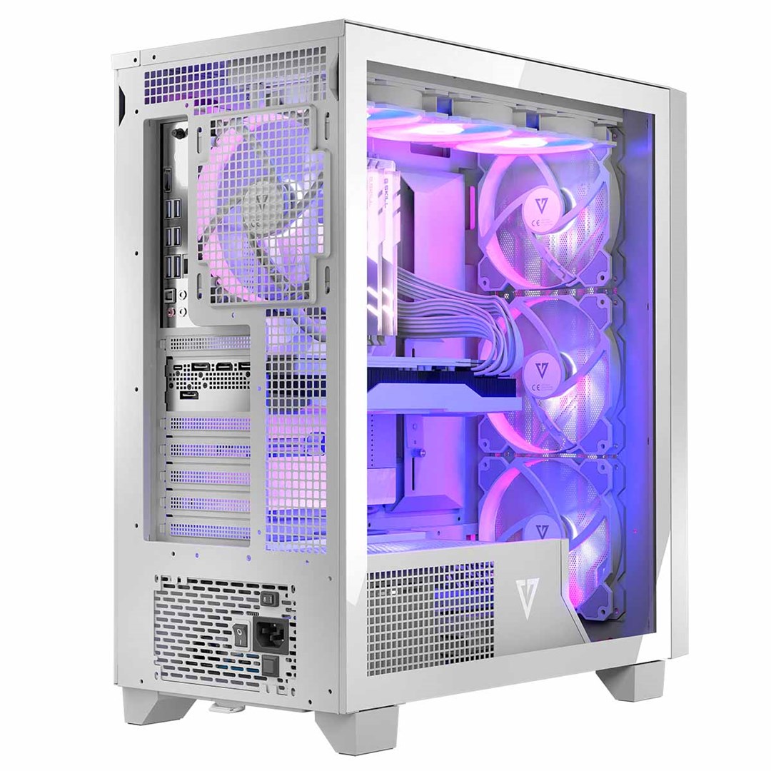 MODECOM computerkast VOLCANO PERUN APEX ARGB MIDI White