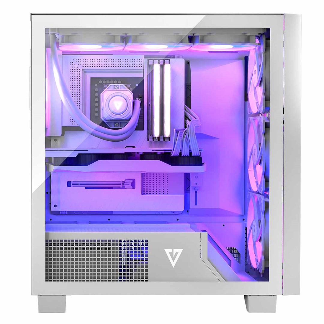 MODECOM computerkast VOLCANO PERUN APEX ARGB MIDI White