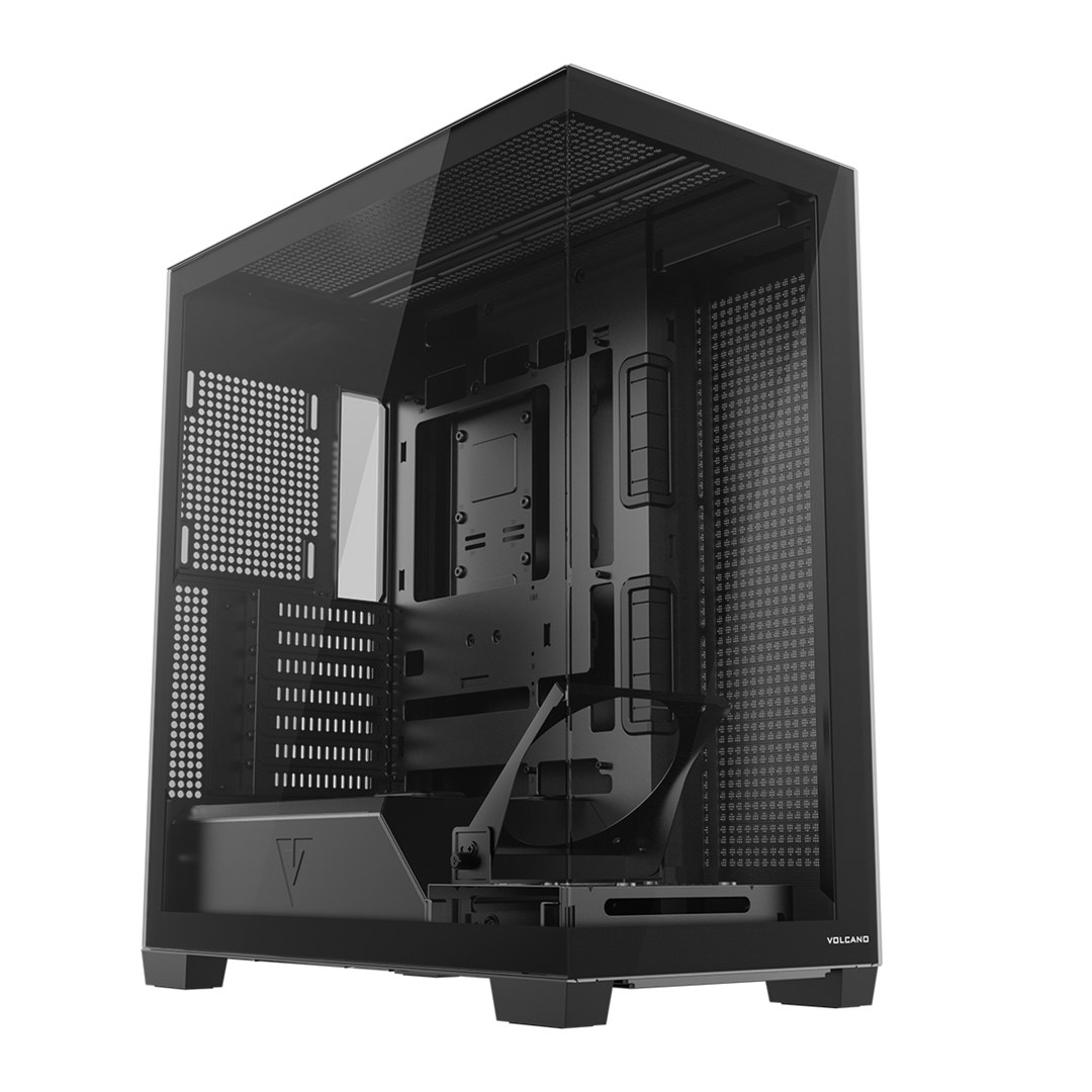 MODECOM computerkast VOLCANO STELLAR PLUS MIDI Zwart