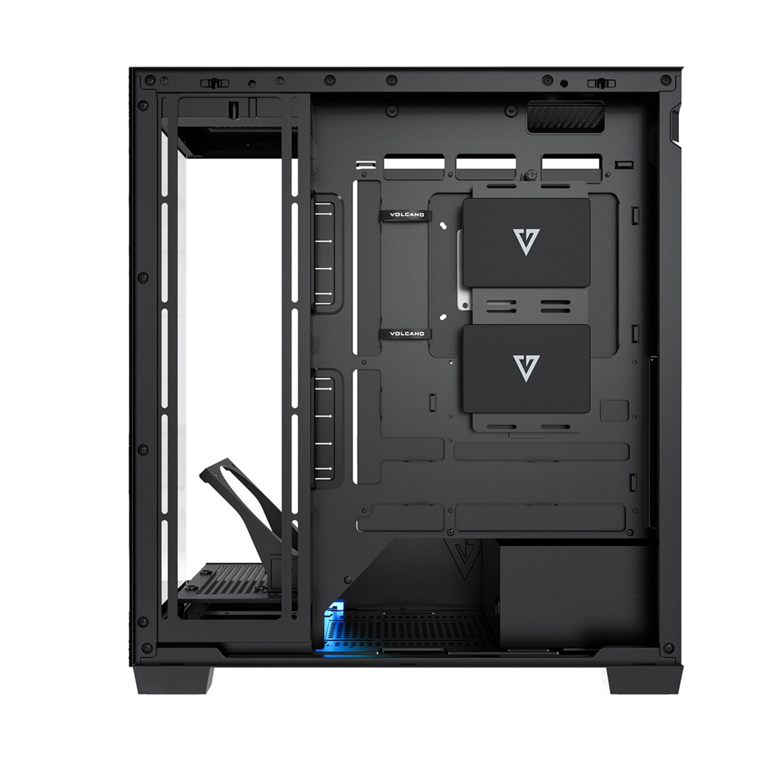 MODECOM computerkast VOLCANO STELLAR PLUS MIDI Zwart