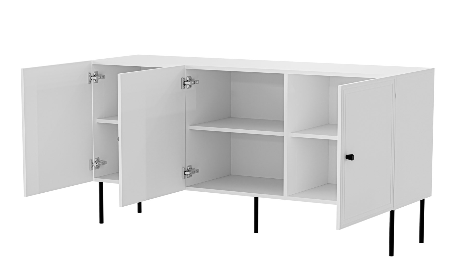 3D ladenkast PALAZZO BIS 151x40x75 wit mat