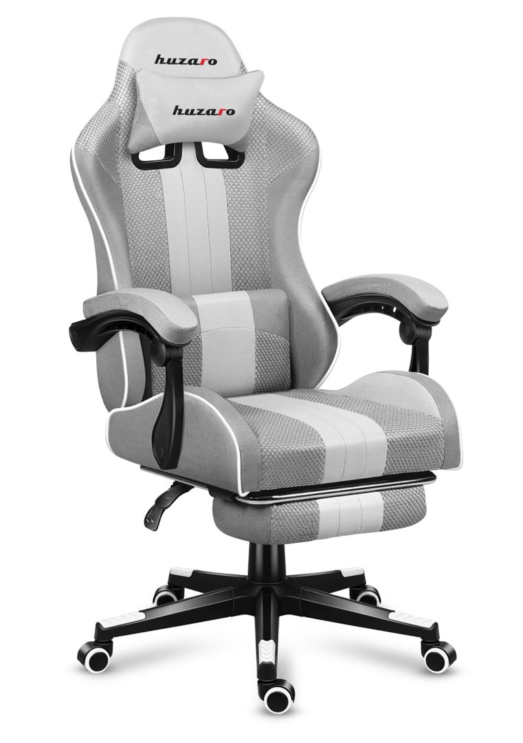 HUZARO FORCE 4.7 WIT MESH GAMING STOEL