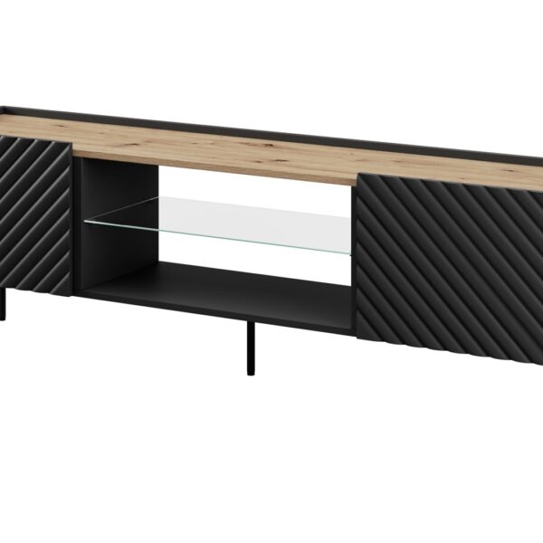EF ONDA RTV kast 180x40x39-58 zwart (staand of aan de muur)