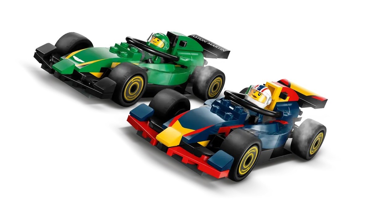 LEGO CITY 60445 F1 - Truck met RB20 & AMR24 F1-auto's