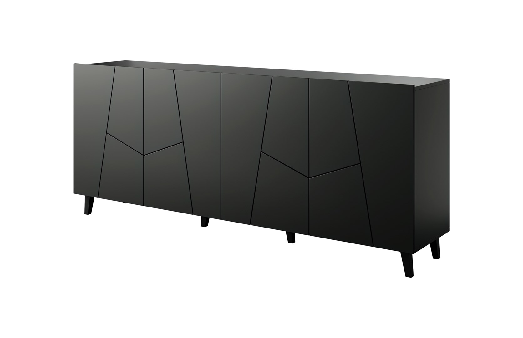 ETNA ladekast 200x42x82 zwart mat