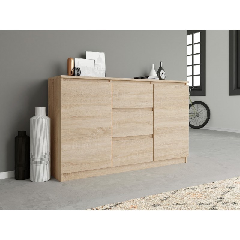 Topeshop KOMODA 2D3S DĄB SONOMA ladenkast