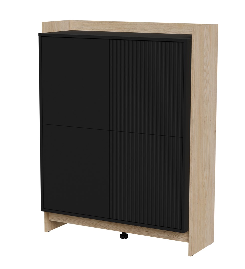 Cama Commode PORTO 100x38x130 eik/zwart